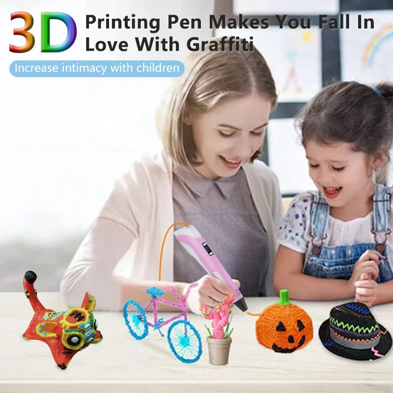 Children’s 3D Printing Pen With LCD Screen for Creative Drawing